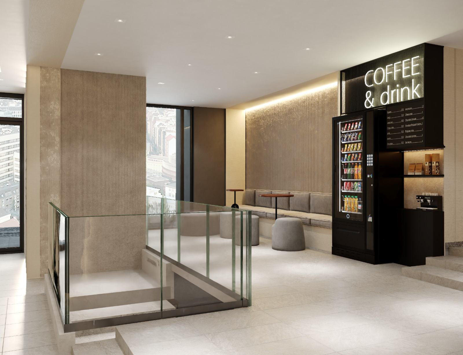 Lobby con coffee corner Vitarium 53