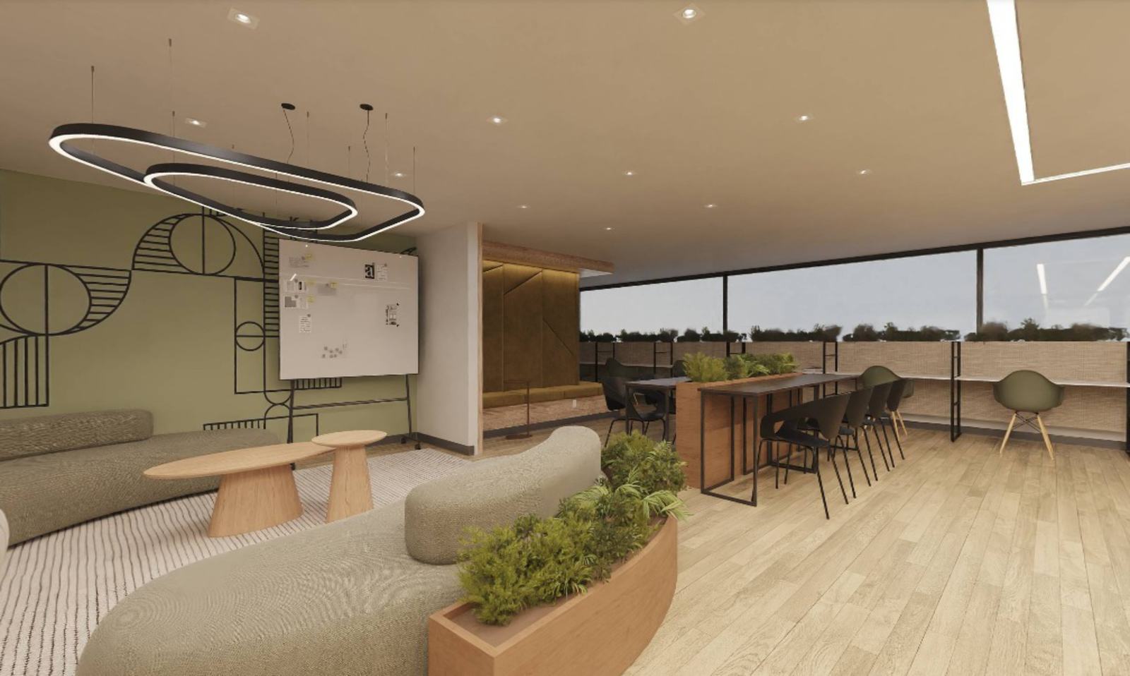 Zonas comunes y coworking Vitarium 53